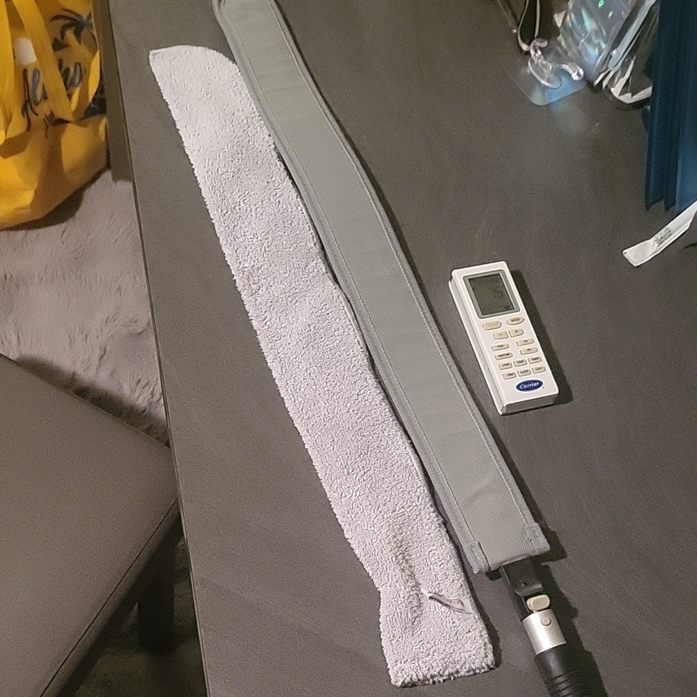 Gray and White Curling Iron Cover